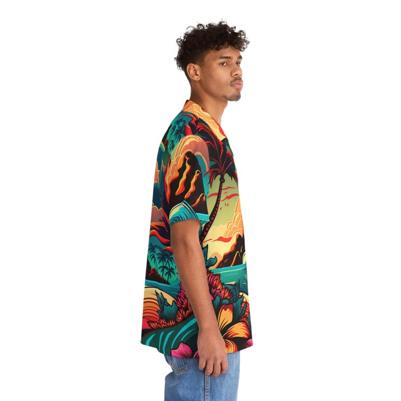 Hawaiian Shirt AOP HutBoy Island Style 22 Graphic Tees, Shirts, Colorful Print, Shirts for Men, Shirts for Women image 5