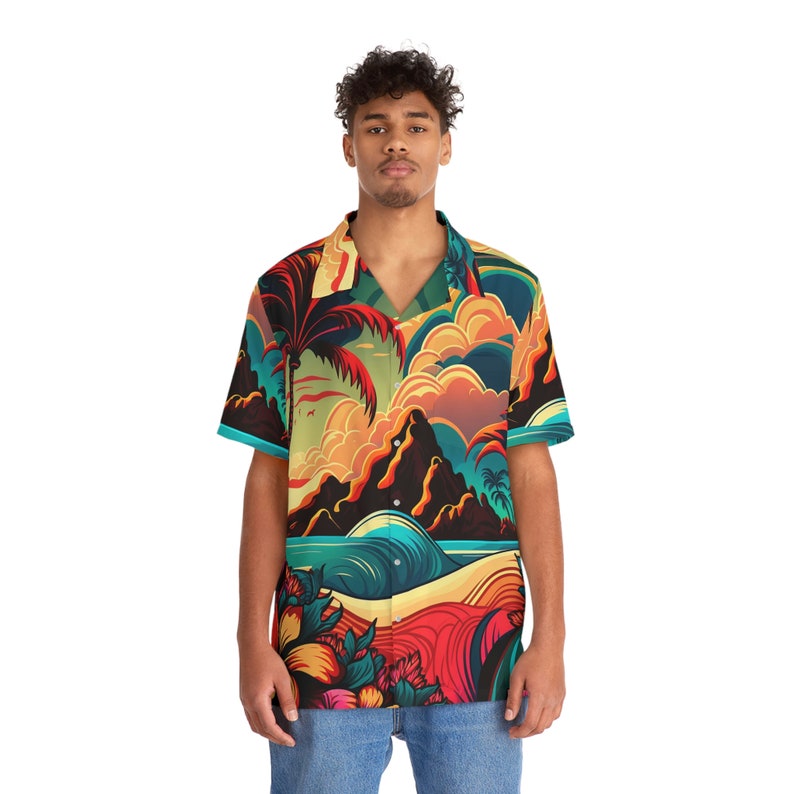 Hawaiian Shirt AOP HutBoy Island Style 22 Graphic Tees, Shirts, Colorful Print, Shirts for Men, Shirts for Women image 3