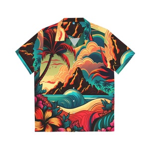 Hawaiian Shirt AOP HutBoy Island Style 22 Graphic Tees, Shirts, Colorful Print, Shirts for Men, Shirts for Women image 1