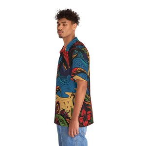 Hawaiian Shirt AOP HutBoy Island Style 27 Graphic Tees, Shirts, Colorful Print, Shirts for Men, Shirts for Women image 6