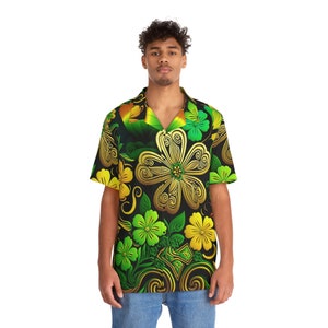 Hawaiian Shirt AOP HutBoy St. Patrick Irish Island Style 5 Holiday, Graphic Tees, Shirts, Colorful, Shirts for Men, Shirts for Women image 3