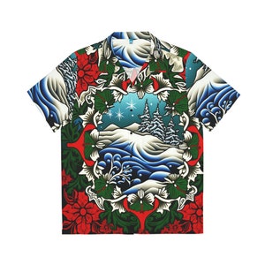 Hawaiian Shirt AOP HutBoy Christmas Island Style 10 Holiday, Xmas, Graphic Tees, Shirts, Colorful, Shirts for Men, Shirts for Women image 7