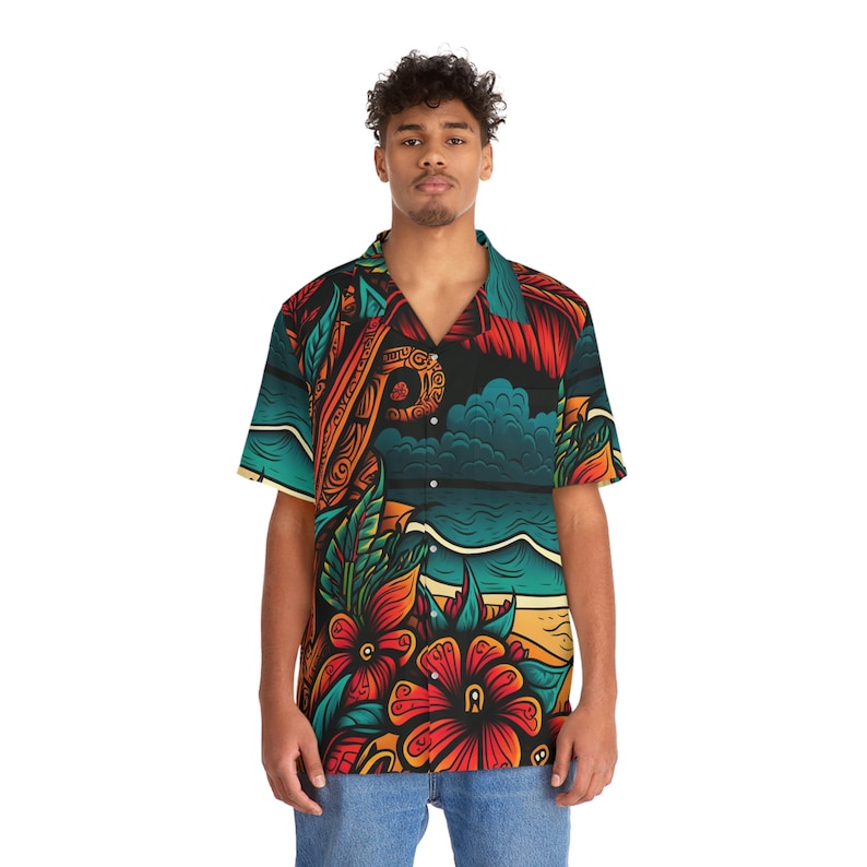 Hawaiian Shirt AOP HutBoy Island Style 28 Graphic Tees, Shirts, Colorful Print, Shirts for Men, Shirts for Women image 10