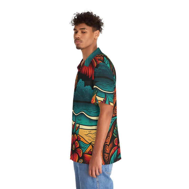 Hawaiian Shirt AOP HutBoy Island Style 28 Graphic Tees, Shirts, Colorful Print, Shirts for Men, Shirts for Women image 6