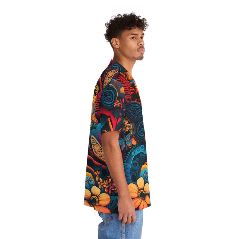 Hawaiian Shirt AOP HutBoy Island Style 21 Butterfly, Graphic Tees, Shirts, Colorful Print, Shirts for Men, Shirts for Women image 5