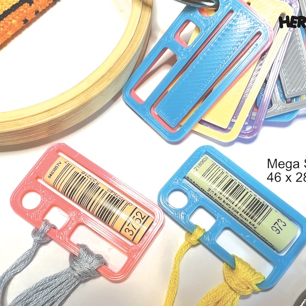 MEGA Floss Thread Drops with Label Tag Slot | Cross Stitch, Embroidery and Needlework Organization