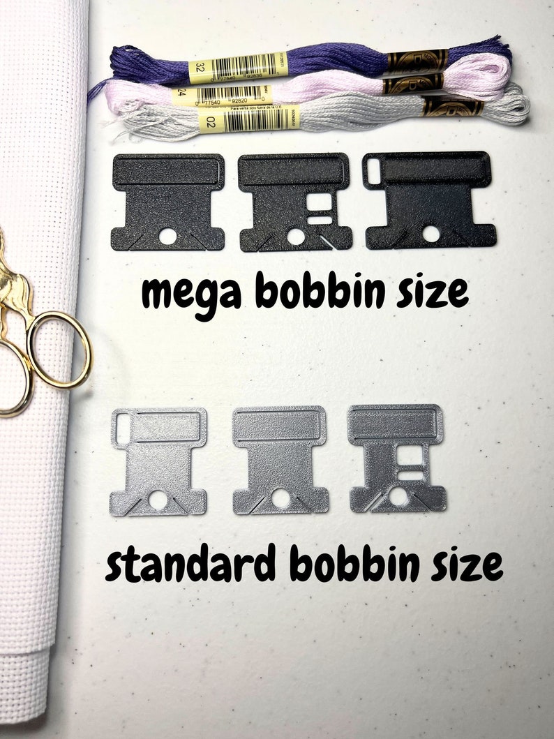 Mega Bobbin Drop with Label Tag Slot Floss Thread Storage Cross Stitch, Embroidery and Needlework Organization image 5