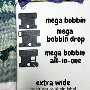 Mega Bobbin Drop with Label Tag Slot Floss Thread Storage Cross Stitch, Embroidery and Needlework Organization image 6