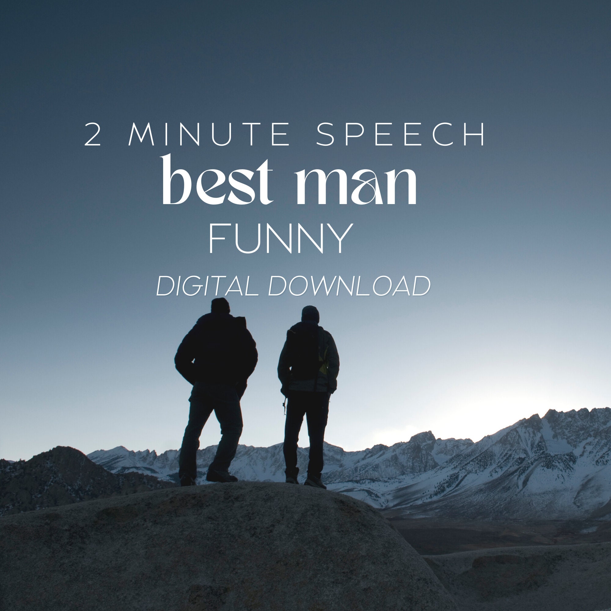 Funny Best Man Speech Digital Download 2 Minute Spoken Speech version 2