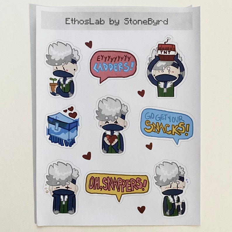 Cute Ethoslab Sticker Sheet Hermitcraft - Etsy