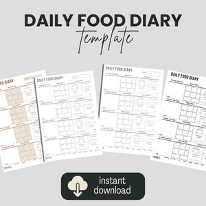 Macro Calorie Tracker, Daily Food Diary and Food Journal, Printable Food Log - Etsy