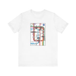 Camiseta unisex súper cómoda con el mapa del circuito "L" del centro de Chicago