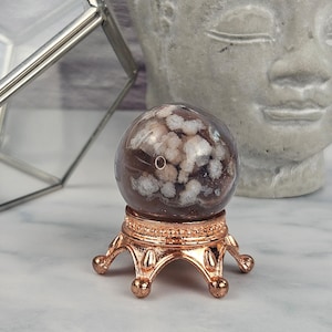 Beautiful Flower Agate Crystal Sphere