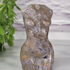 Beautiful Purple Moss Agate Crystal Goddess | Moss Agate Crystal Lady Body