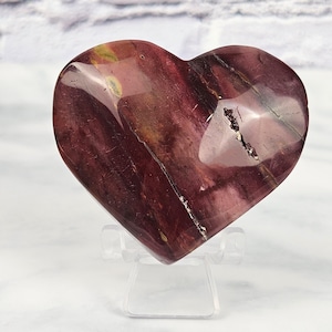 Beautiful Mookaite Jasper Heart Carving