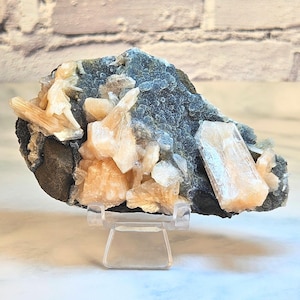 Stilbites on Blue Chalcedony Cluster