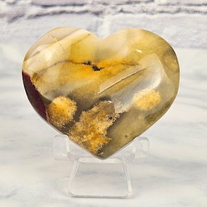Beautiful Mookaite Jasper Heart Carving