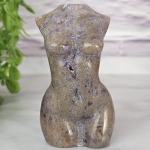 Beautiful Purple Moss Agate Crystal Goddess | Moss Agate Crystal Lady Body