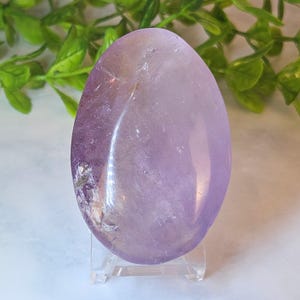 Natural Amethyst Palm Stone | Amethyst Pocket Stone