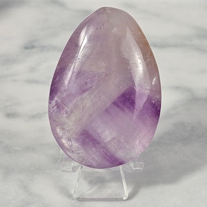 Natural Amethyst Palm Stone | Amethyst Pocket Stone