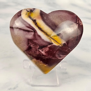 Beautiful Mookaite Jasper Heart Carving
