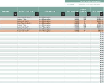 Inventory Management Excel Template