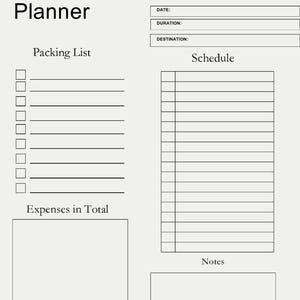 Travel Planner Template