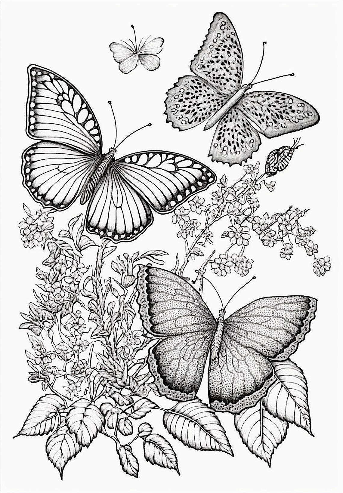 Beautiful Butterfly Coloring Page