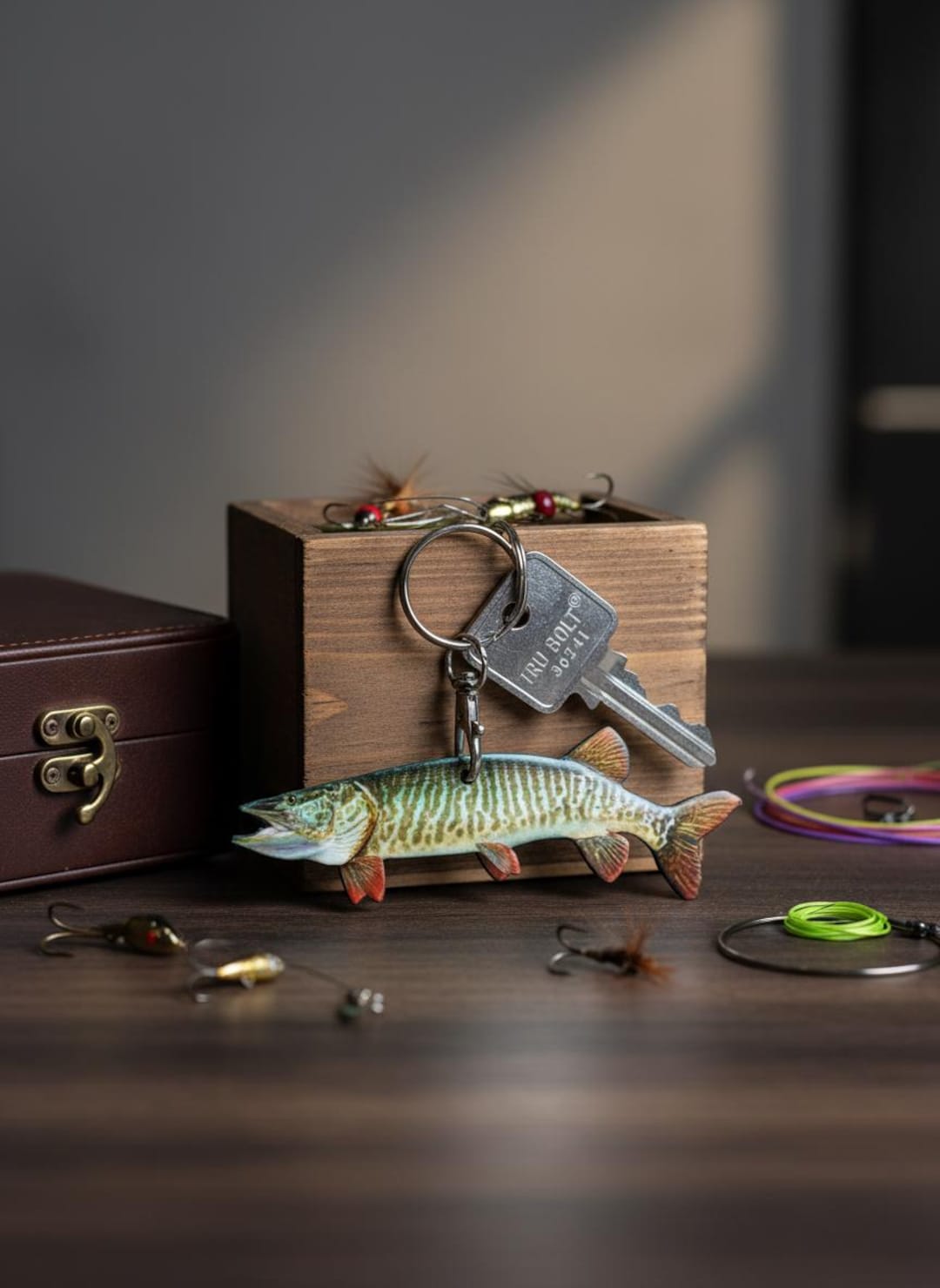 Simple Fish Key Tiger Musky Flat Fish Keychain, Realistic, Fishing, Boat, Keys - Etsy