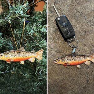 Brown Trout Fish Ornament or Keychain