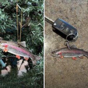 Rainbow Trout Fish Ornament or Keychain