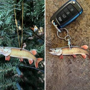Musky Fish Ornament or Keychain