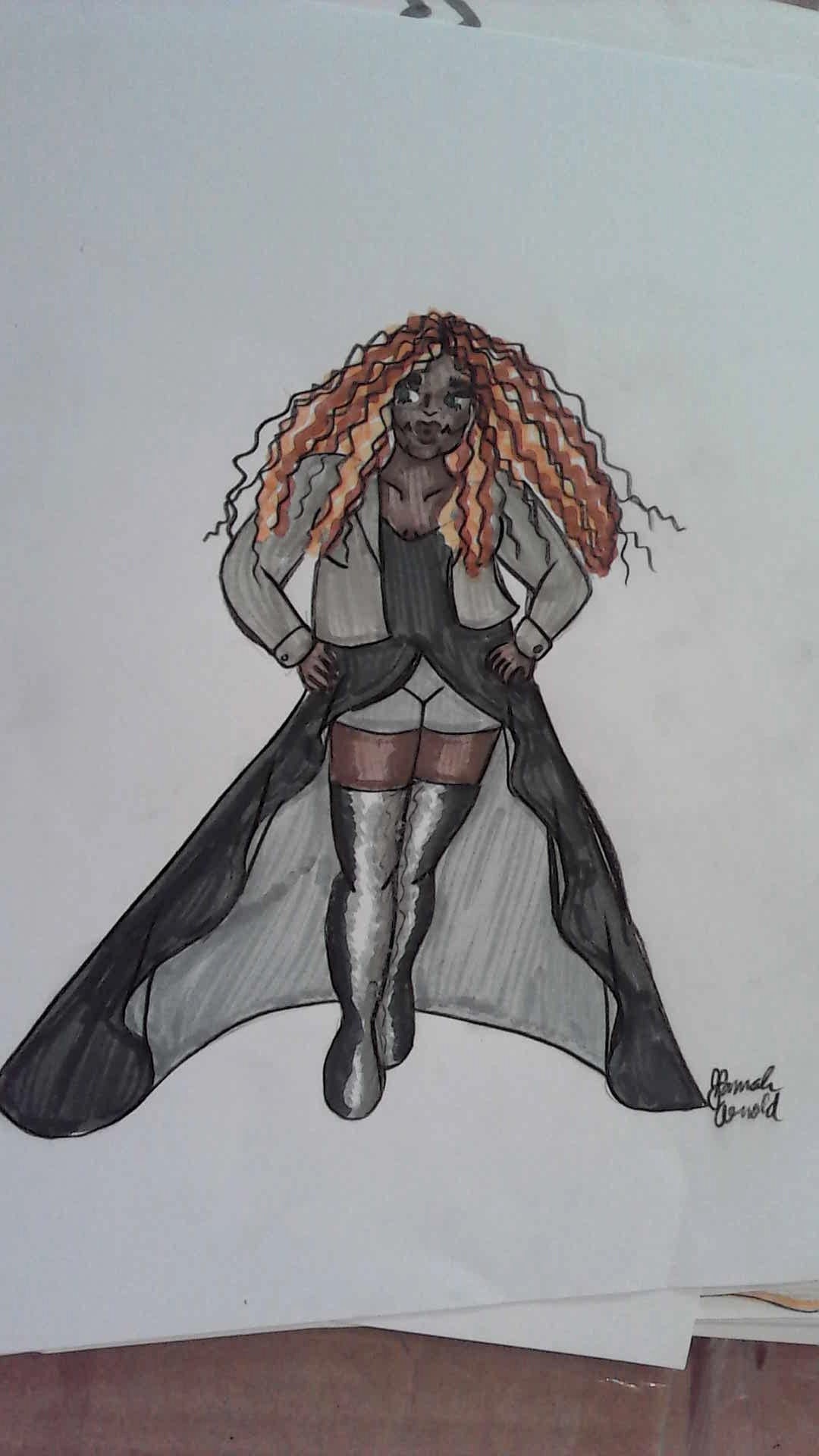 Silvery Robe Drawing Fashion Illustration of a Grey and Silver Dress - Etsy