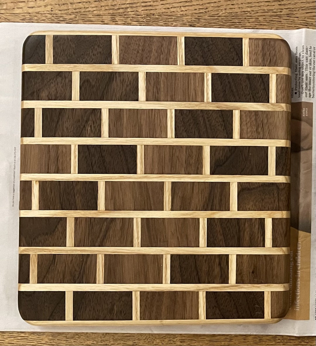 Brick Pattern Cutting Board Etsy