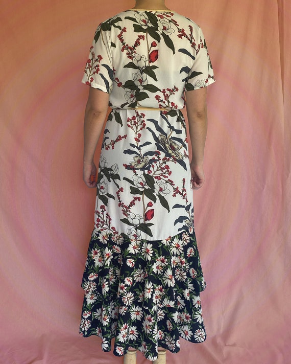 Floral Print Wrap Ruffled Maxi Dress - image 2