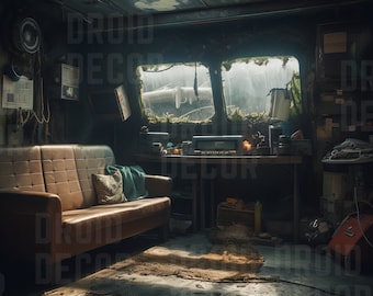 Post-Apocalyptic Virtual Backgrounds | 2 PNGs | Zoom background | Desktop Wallpaper