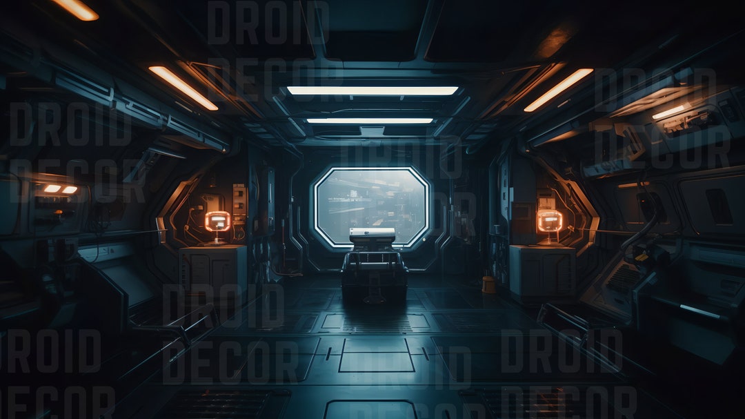 Scifi Spaceship Desktop Wallpaper Futuristic Interior PNG Zoom