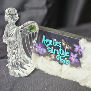 Vintage Crystal Guardian Angel Figure By Waterford Crystal Made In Ireland