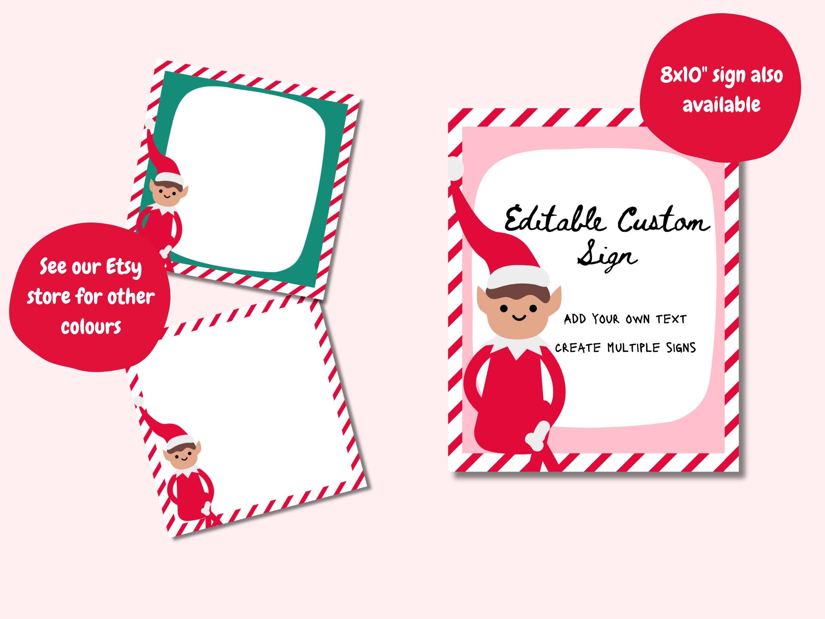 Editable Christmas Shelf Elf Note Cards Template | Elf Activity Ideas ...