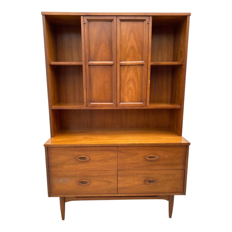 1960s Vintage Stanley Mid Century Modern China Hutch MCM Etsy