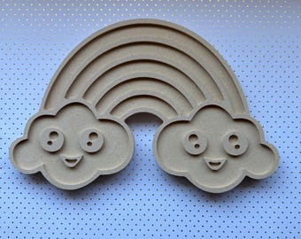 DIY Wooden Rainbow: Unfinished Wood Cutout, Paint Your Own
