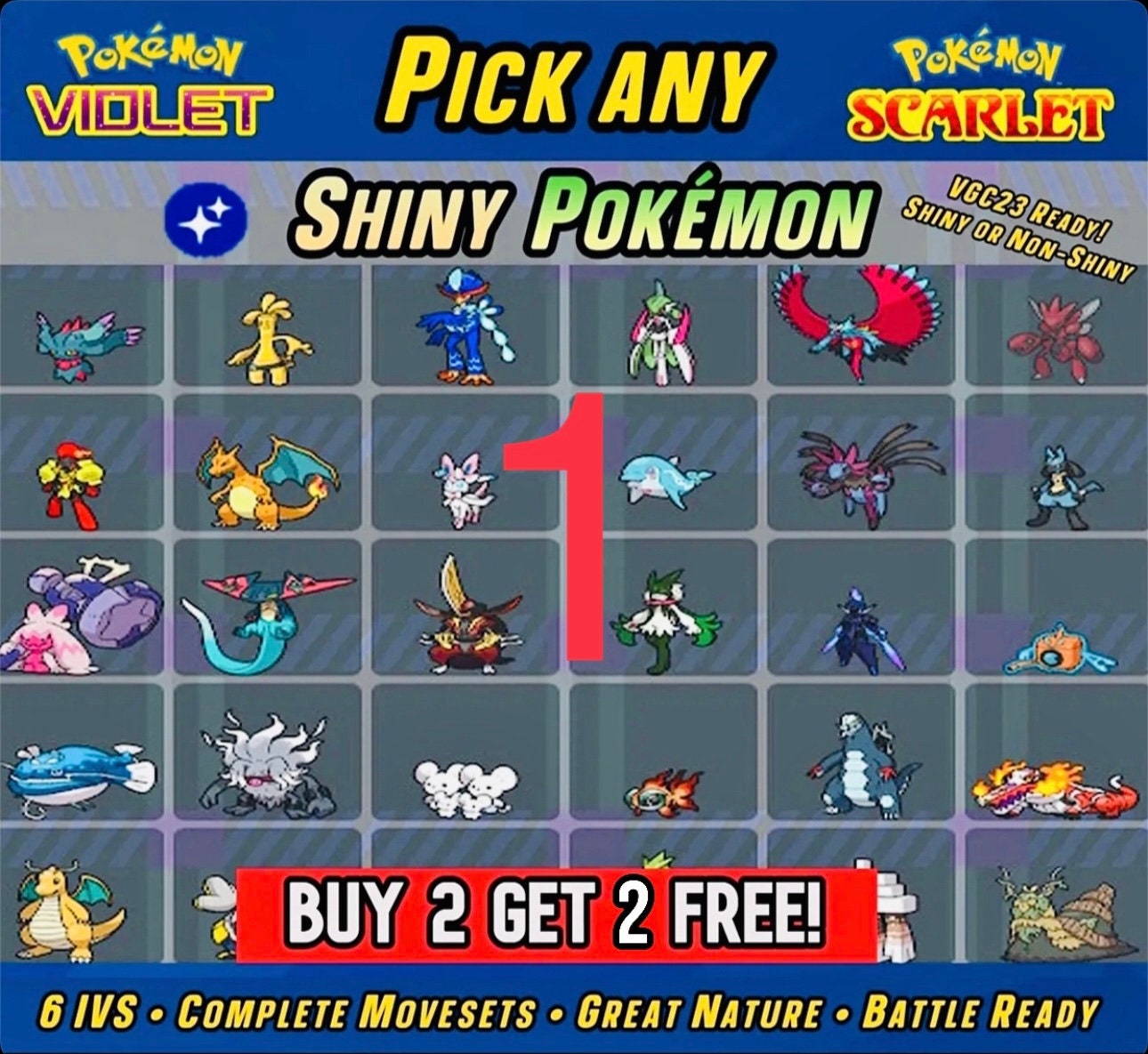TRIO DES OISEAUX Légendaires 6IV Shiny - 100% Legit - Pokémon Violet