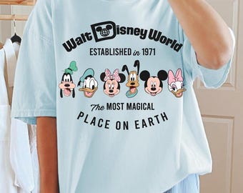 Mickey And Friends Most Magical Place On Earth Shirt, Walt Disney World Parks 1971 T-shirt, Minnie Donald Duck Goofy, Disneyland Bff Trip