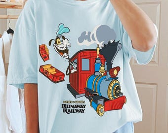 Retro Mickey’s & Minnie’s Runaway Railroad Shirt, Funny Disney Parks Goofy T-shirt, Disneyland Family Matching Trip, Walt Disney World