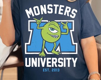 Mike Monsters University Est 2013 Graphic Shirt, Disney Monsters Inc T-shirt, Magic Kingdom, Disneyland Vacation Outfit, Birthday Gift
