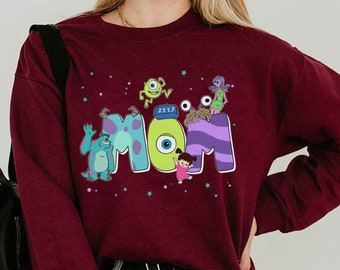 Custom Name Mom Monster Inc Themed Comfort Colors Shirt, Personalized  Mom T-shirt, Mother's Day Gift, Mommy Birthday, Mike Sully Boo
