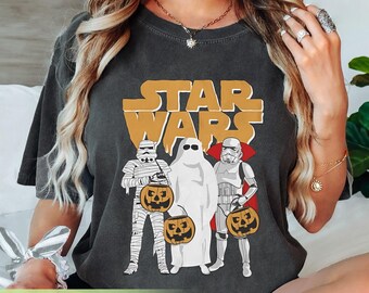 Star Wars Halloween Stomrtrooper Boo Ghost Mummies Trick Or Treat Shirt, Disneyland Mickey's Not So Scary Halloween Party, Galaxy's Edge