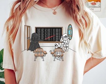 Funny Darth Vader Those Were The Droids Classroom Doodle Comfort Colors Shirt, Disney Star Wars T-shirt, Hollywood Studios, Galaxy's Edge