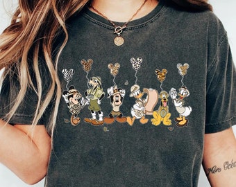 Retro Mickey And Friends Leopard Balloon Animal Kingdom Shirt, Vintage  Safari Mode T-shirt, 2024 Family Trip, Magic Kingdom
