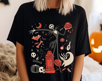 Jack Skellington Zero Pumpkin Halloween Things Shirt, Disney Halloween Nightmare Before Christmas Tee, Mickey's Not So Scary,Disneyland Trip